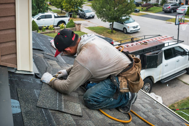 Professional Flat Roof Repair technician working in West Granby, CT